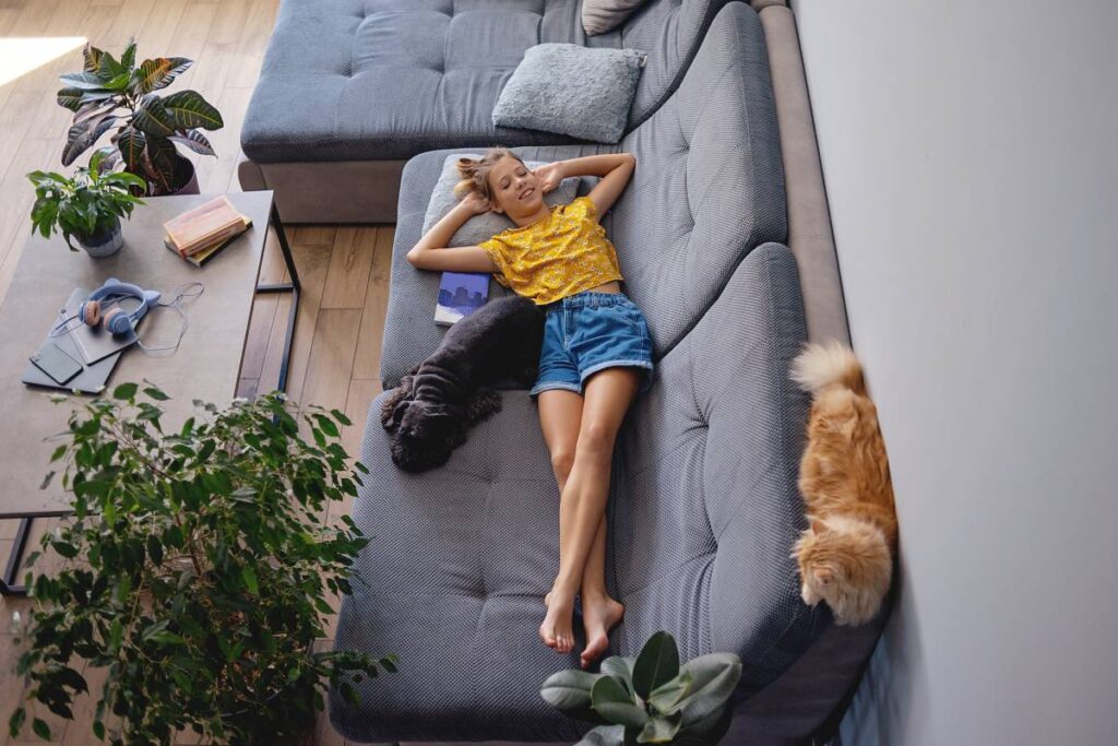 Digital detox, simple pleasures and mental health concept